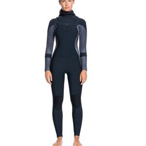 Roxy Womens 5/4/3 Syncro Hooded Front Zip GBS Wetsuit SIZE 12 Gently Used